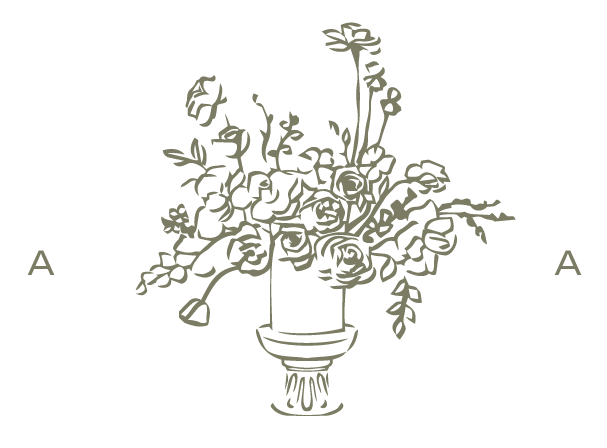 Ilustración floral Ana y Adán